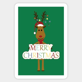 Merry Christmas reindeer Sticker